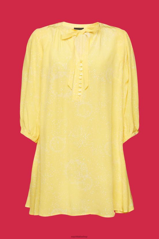 Esprit miniabito fantasia con papillon giallo chiaro donne vestiti 4RNDH128