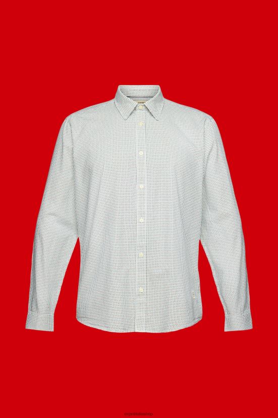 Esprit Camicia slim fit con fantasia all over bianco uomini camicie 4RNDH777