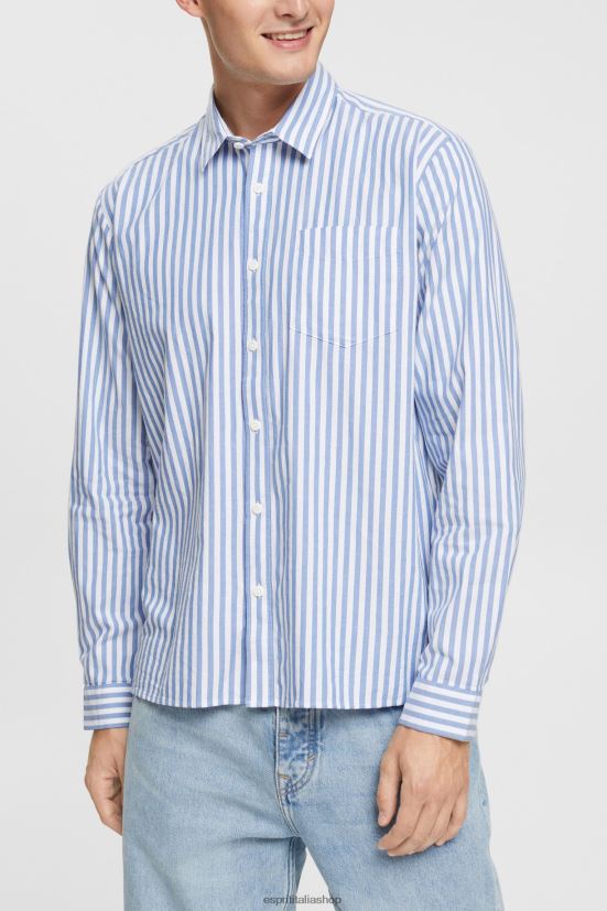 Esprit camicia a righe blu uomini camicie 4RNDH873