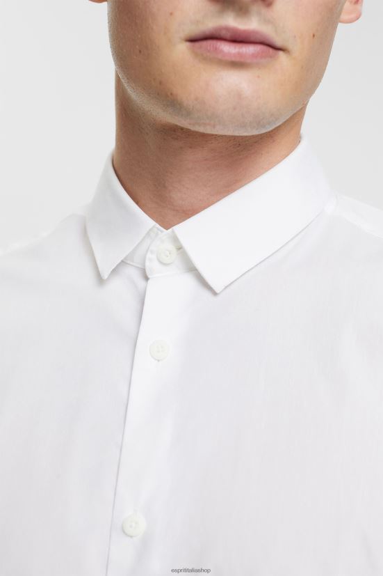 Esprit camicia dalla vestibilità slim bianco uomini camicie 4RNDH914