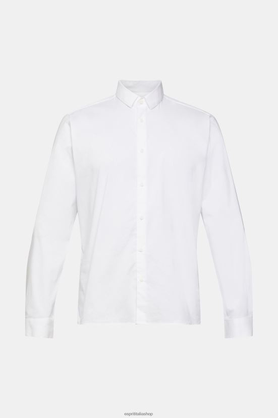 Esprit camicia dalla vestibilità slim bianco uomini camicie 4RNDH914