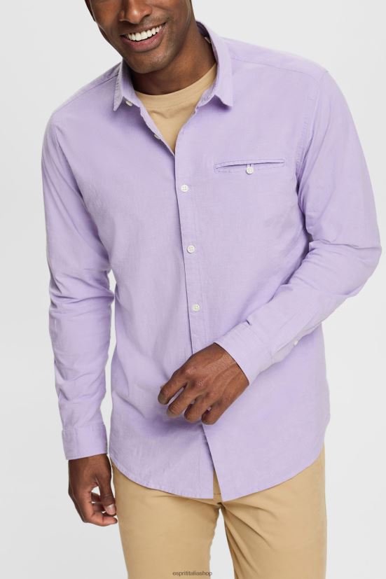 Esprit camicia dalla vestibilità slim lilla uomini camicie 4RNDH912 - Clicca l'immagine per chiudere