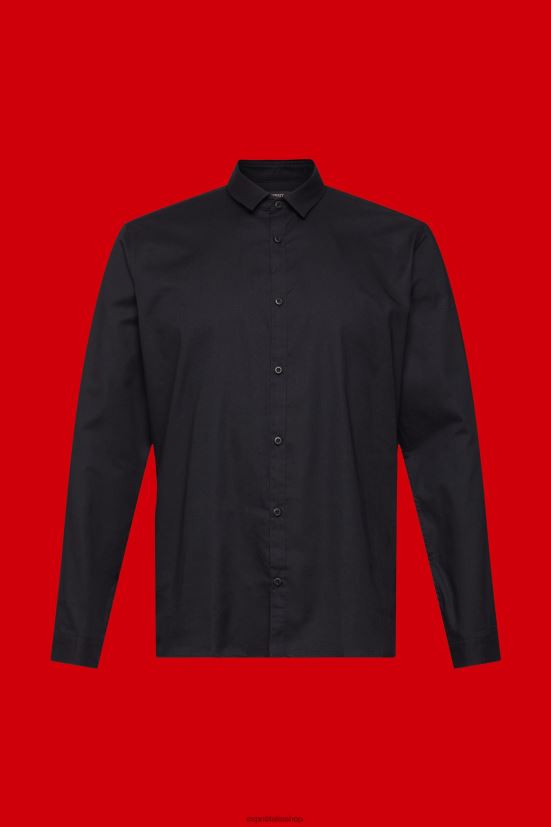 Esprit camicia dalla vestibilità slim nero uomini camicie 4RNDH853