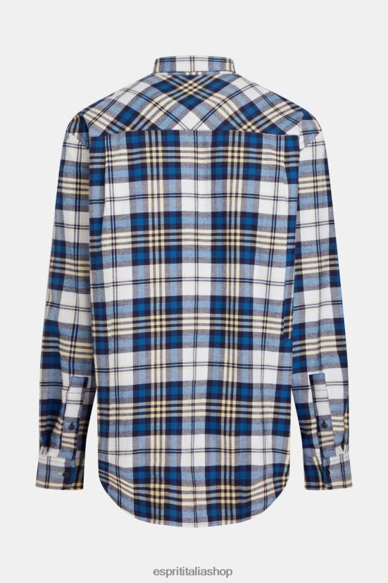 Esprit camicia di flanella a quadri blu uomini camicie 4RNDH793