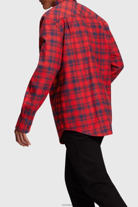 Esprit camicia di flanella a quadri rosso uomini camicie 4RNDH792