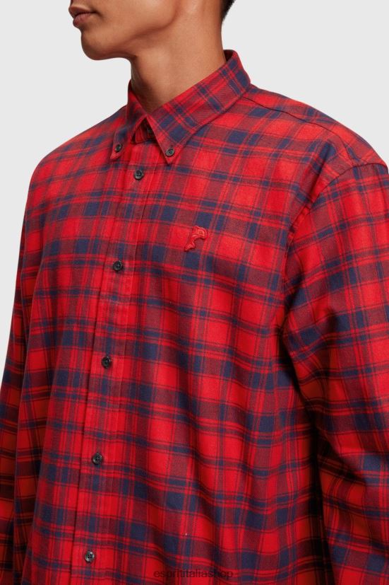 Esprit camicia di flanella a quadri rosso uomini camicie 4RNDH792