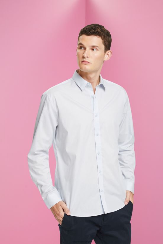 Esprit camicia in cotone sostenibile azzurro uomini camicie 4RNDH832