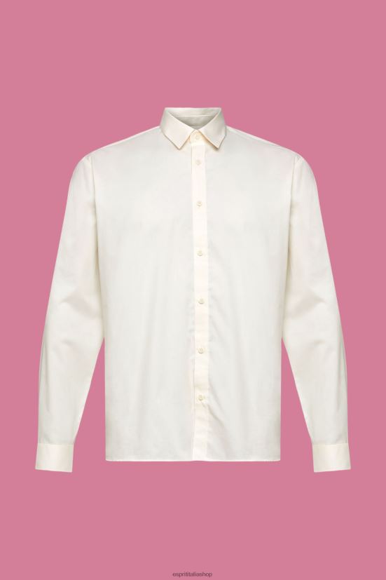 Esprit camicia in cotone sostenibile bianco uomini camicie 4RNDH831