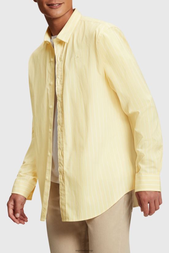 Esprit camicia in popeline a righe dalla vestibilità rilassata giallo girasole uomini camicie 4RNDH798 - Clicca l'immagine per chiudere