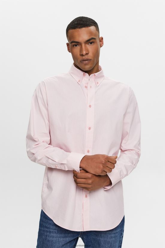 Esprit camicia in popeline di cotone rosa antico uomini camicie 4RNDH577