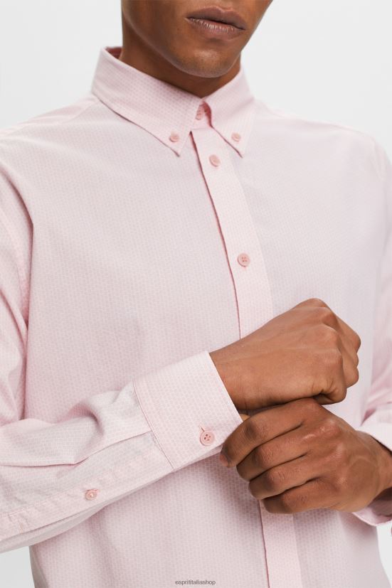 Esprit camicia in popeline di cotone rosa antico uomini camicie 4RNDH577