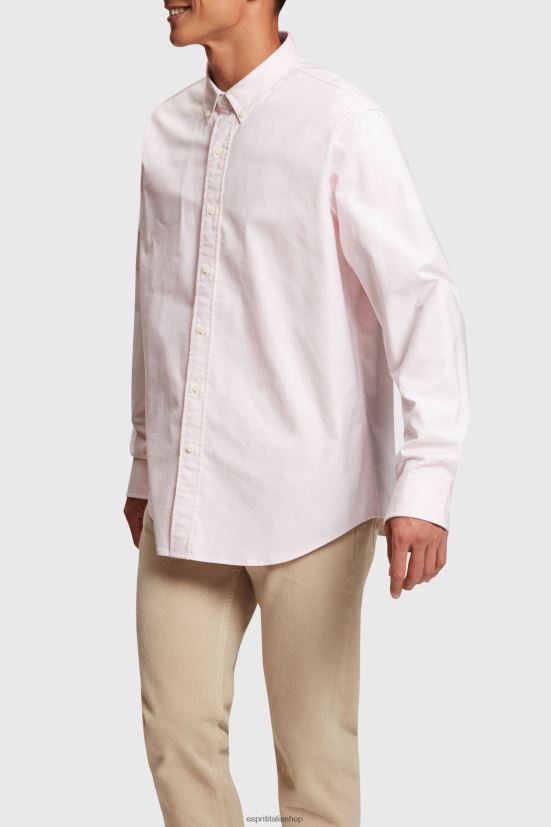 Esprit camicia oxford con stampa all-over dalla vestibilità rilassata rosa chiaro uomini camicie 4RNDH796