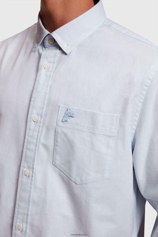 Esprit camicia oxford dalla vestibilità regolare azzurro uomini camicie 4RNDH800