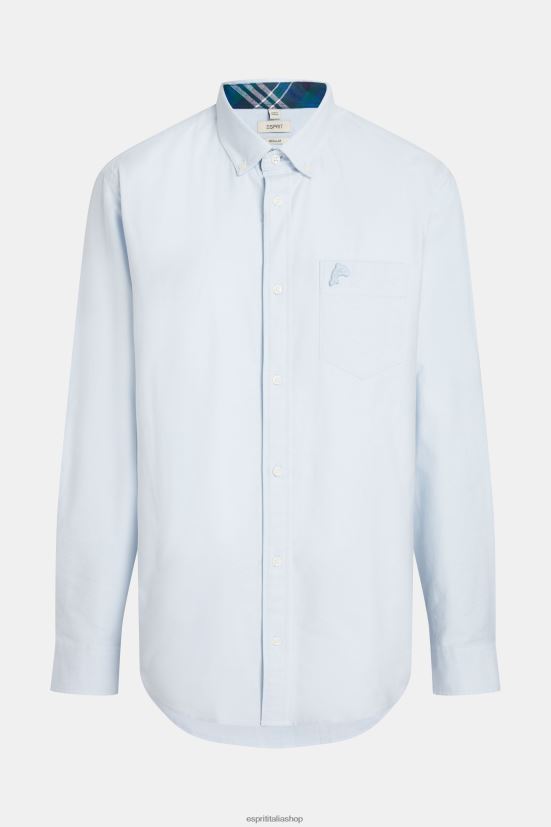 Esprit camicia oxford dalla vestibilità regolare azzurro uomini camicie 4RNDH800