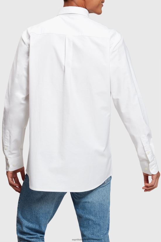 Esprit camicia oxford dalla vestibilità regolare bianco uomini camicie 4RNDH799