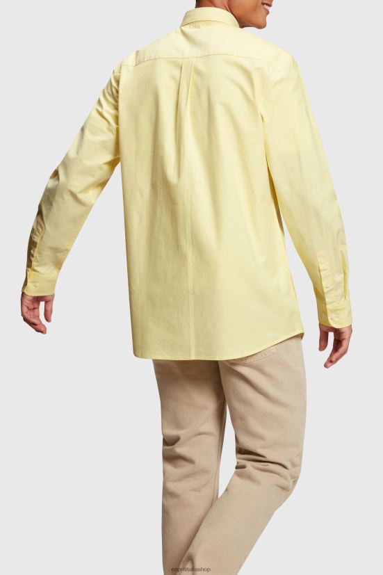 Esprit camicia oxford dalla vestibilità regolare giallo girasole uomini camicie 4RNDH801