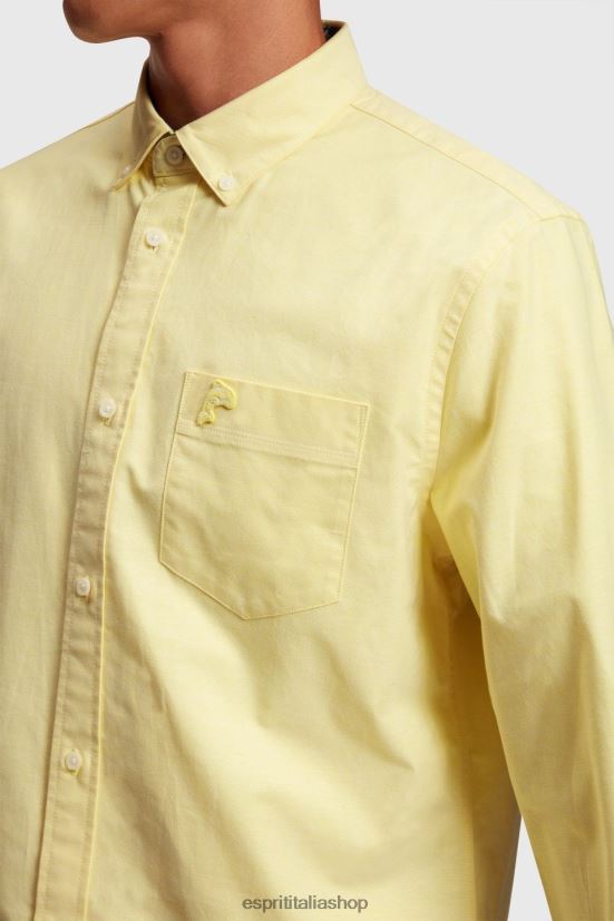 Esprit camicia oxford dalla vestibilità regolare giallo girasole uomini camicie 4RNDH801