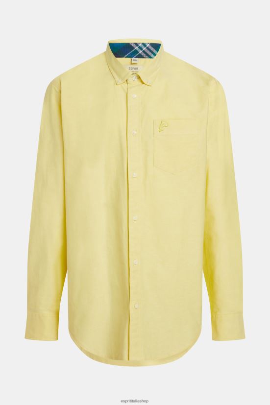 Esprit camicia oxford dalla vestibilità regolare giallo girasole uomini camicie 4RNDH801