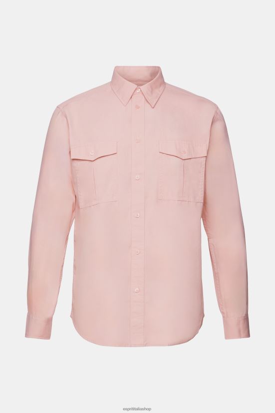 Esprit camicia pratica, 100% cotone rosa antico uomini camicie 4RNDH573