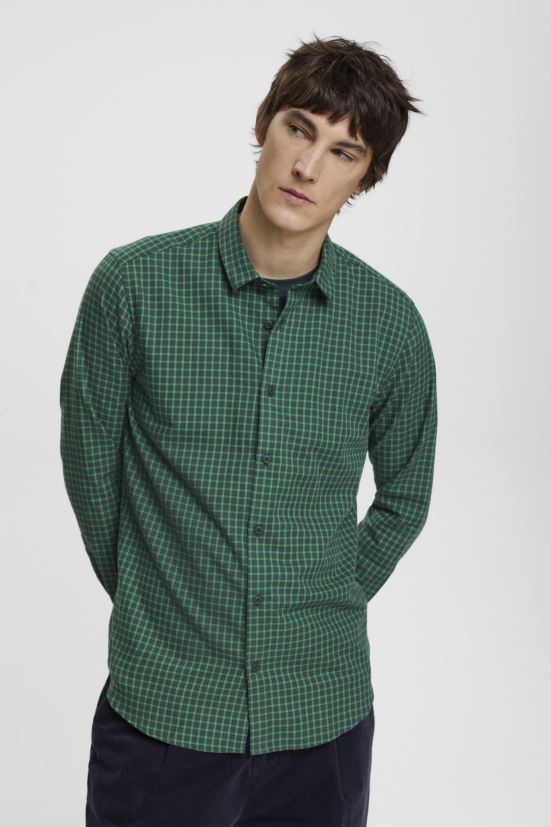 Esprit camicia slim fit a quadri verde acqua scuro uomini camicie 4RNDH688 - Clicca l'immagine per chiudere