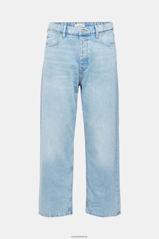 Esprit jeans dalla vestibilità ampia in cotone sostenibile blu sbiancato uomini denim 4RNDH848