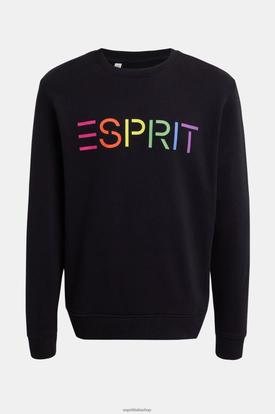 Esprit felpa con stampa logo nero uomini felpe e felpe con cappuccio 4RNDH868