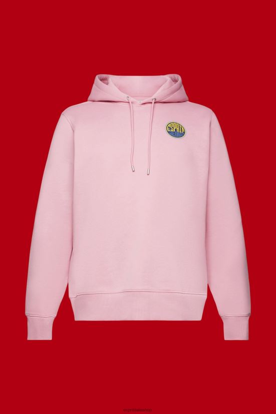 Esprit felpa con stampa logo rosa uomini felpe e felpe con cappuccio 4RNDH652