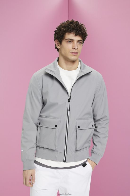 Esprit Giacca softshell a spina di pesce grigio medio uomini giacche 4RNDH729 - Clicca l'immagine per chiudere