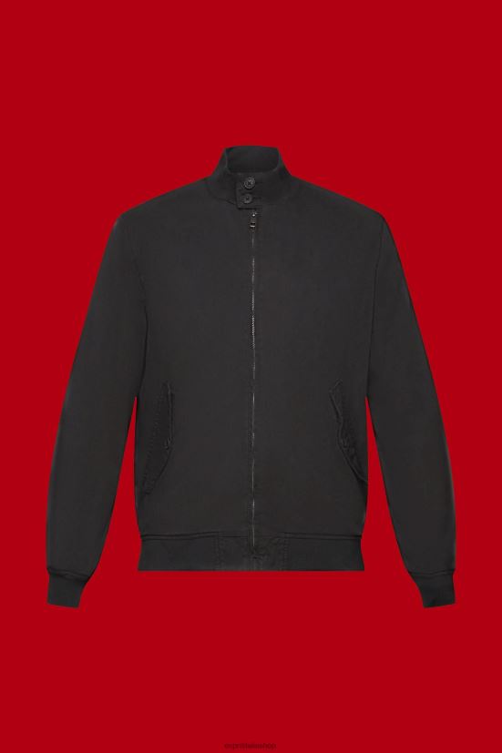 Esprit bomber con colletto rialzato nero uomini giacche 4RNDH713