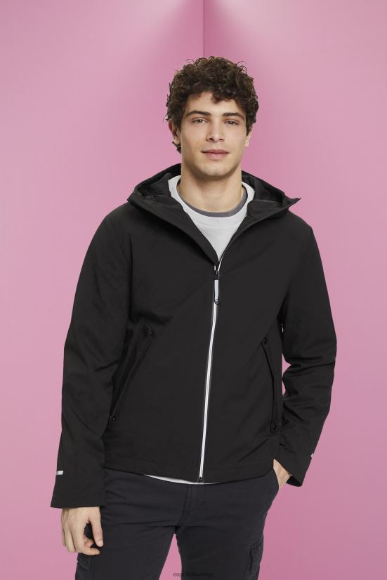 Esprit giacca softshell con cappuccio nero uomini giacche 4RNDH728 - Clicca l'immagine per chiudere