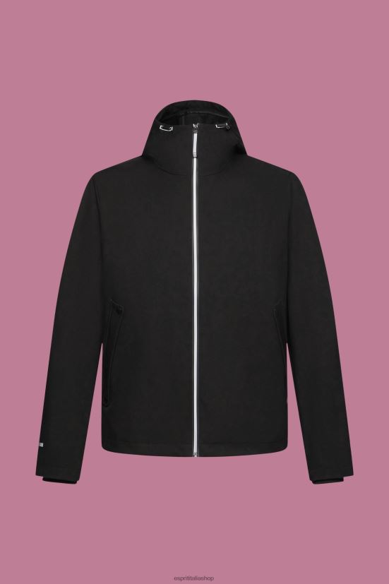 Esprit giacca softshell con cappuccio nero uomini giacche 4RNDH728