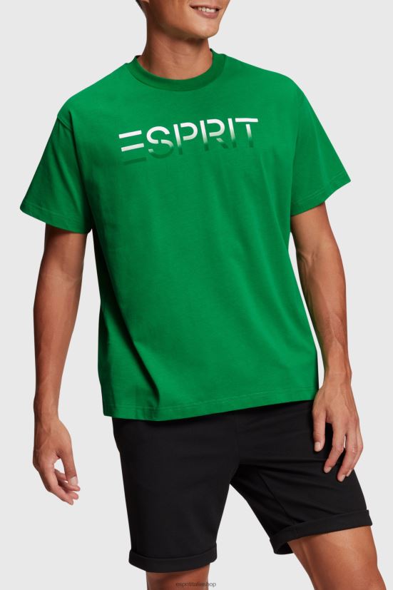 Esprit T-shirt con applicazione logo floccato sul petto verde uomini magliette 4RNDH609 - Clicca l'immagine per chiudere