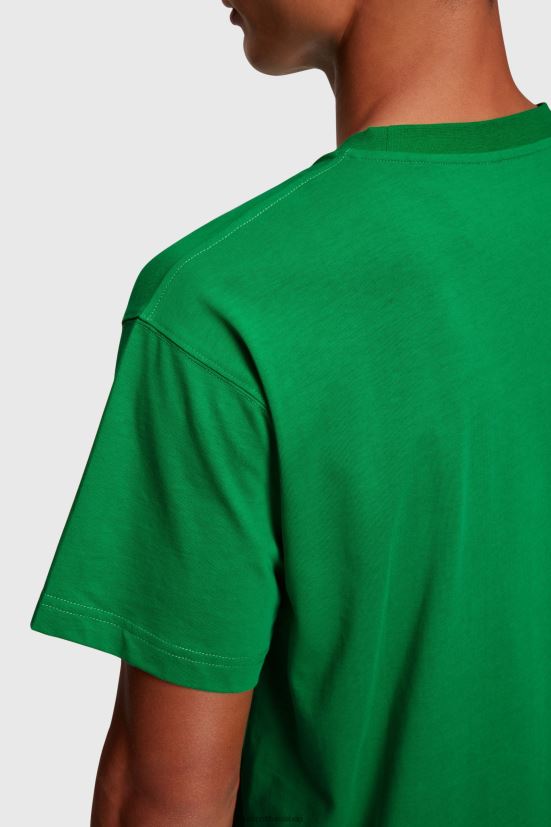 Esprit T-shirt con applicazione logo floccato sul petto verde uomini magliette 4RNDH609