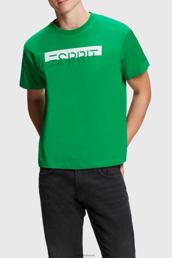 Esprit T-shirt con applicazione logo opaco lucido verde uomini magliette 4RNDH617 - Clicca l'immagine per chiudere