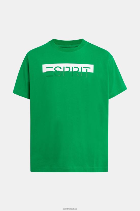 Esprit T-shirt con applicazione logo opaco lucido verde uomini magliette 4RNDH617