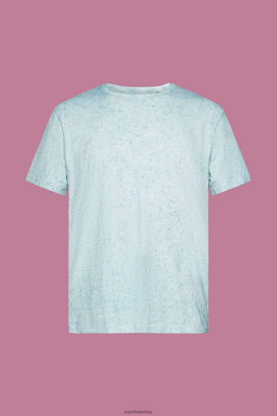 Esprit T-shirt effetto lavato verde acqua chiaro uomini magliette 4RNDH753