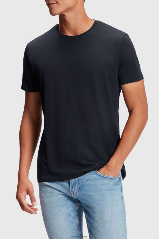 Esprit T-shirt in cotone girocollo in confezione da due nero uomini magliette 4RNDH855 - Clicca l'immagine per chiudere