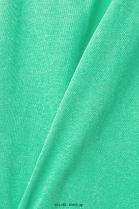 Esprit maglietta in maglia verde uomini magliette 4RNDH955