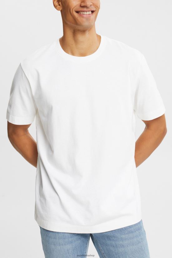 Esprit maglietta semplice bianco uomini magliette 4RNDH929