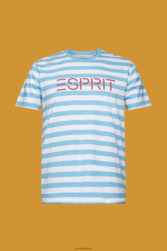 Esprit t-shirt a righe in cotone sostenibile blu uomini magliette 4RNDH743