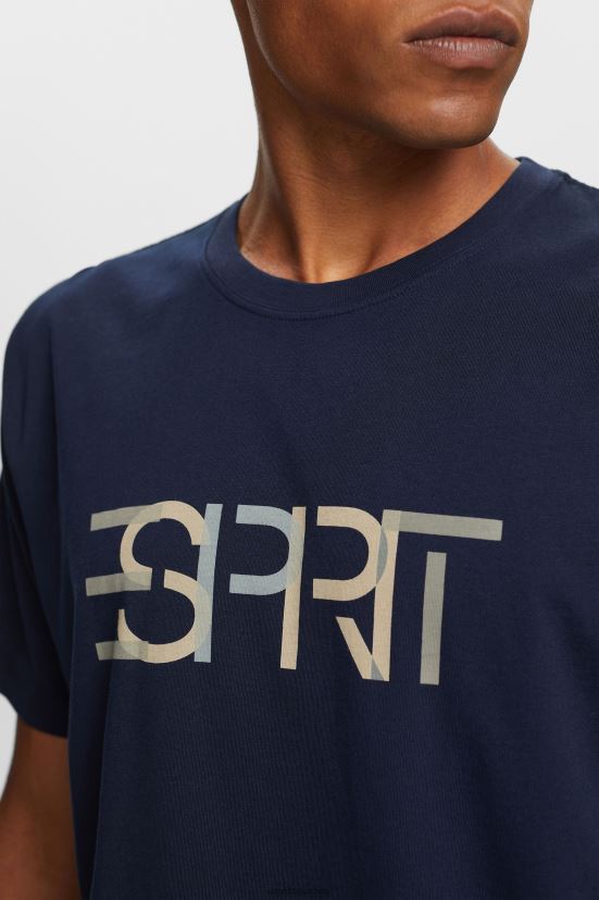 Esprit t-shirt con stampa frontale, 100% cotone Marina Militare uomini magliette 4RNDH740