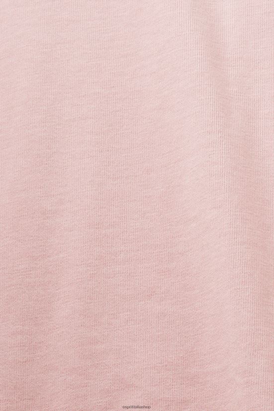 Esprit t-shirt in jersey con stampa, 100% cotone rosa antico uomini magliette 4RNDH586