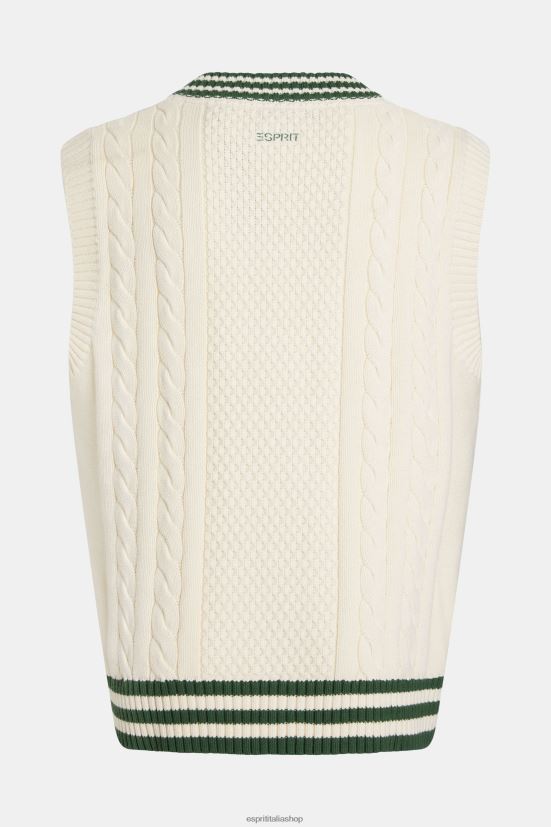 Esprit gilet maglione universitario verde smeraldo uomini maglioni 4RNDH811