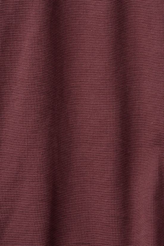 Esprit Top in piquet waffle a maniche lunghe, 100% cotone rosso bordeaux uomini manica lunga 4RNDH823