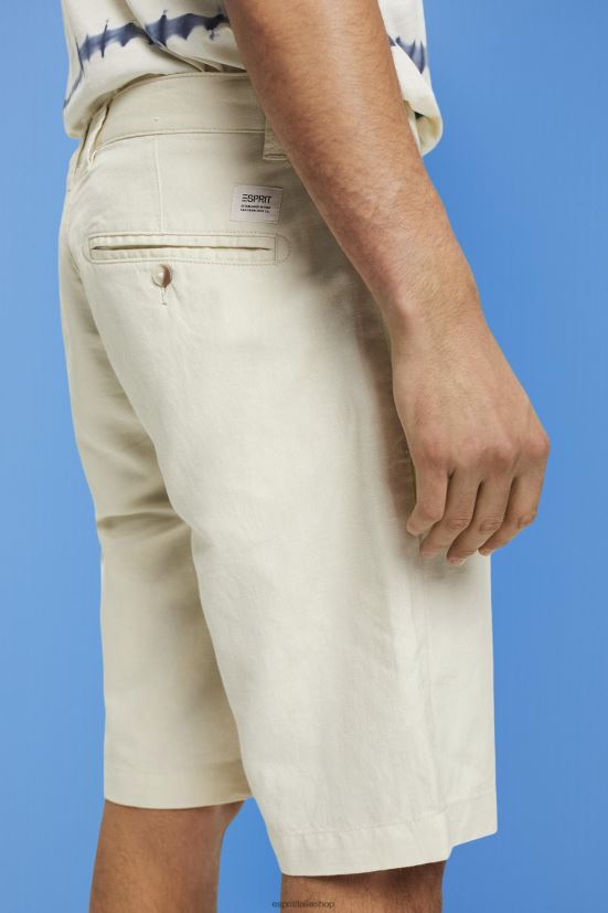 Esprit pantaloncini stile chino beige crema uomini pantaloncini 4RNDH750