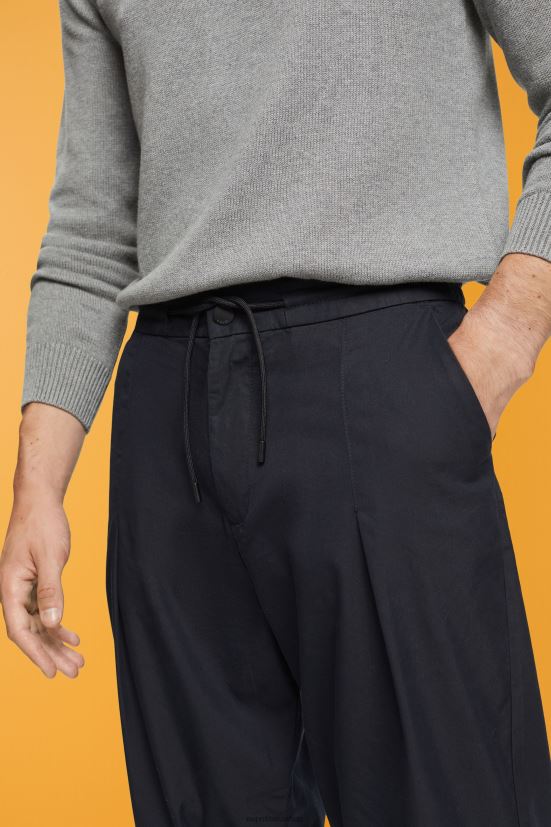 Esprit pantaloni a palloncino nero uomini pantaloni 4RNDH837