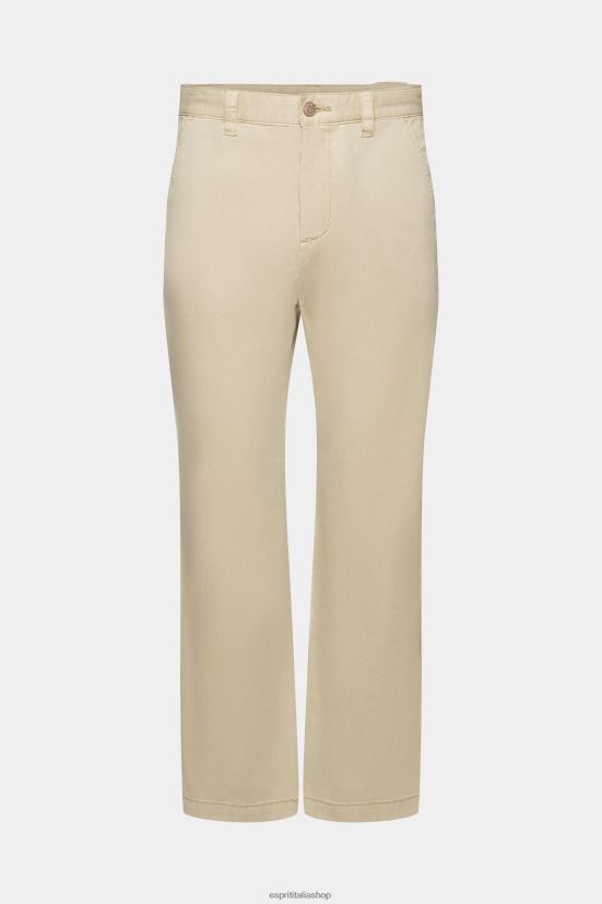 Esprit pantaloni cargo vintage dal taglio dritto beige chiaro uomini pantaloni 4RNDH731