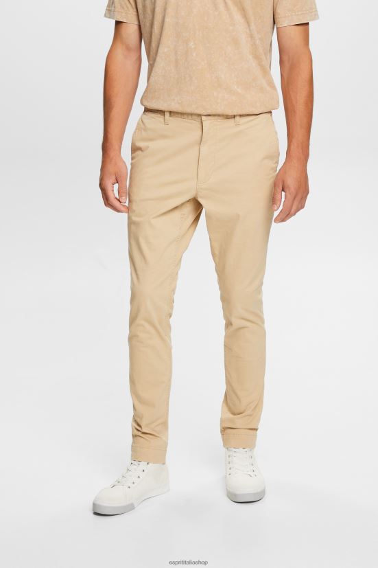 Esprit pantaloni chino con gamba slim sabbia uomini pantaloni 4RNDH592 - Clicca l'immagine per chiudere