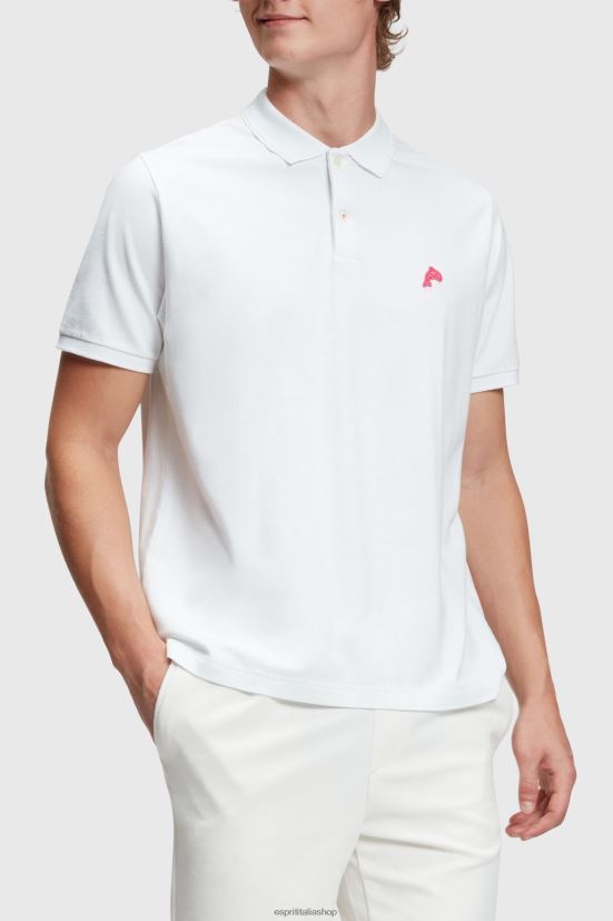 Esprit Polo classica del Dolphin Tennis Club bianco uomini polo 4RNDH893