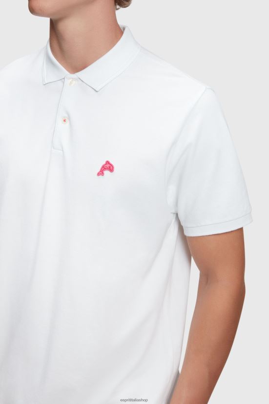 Esprit Polo classica del Dolphin Tennis Club bianco uomini polo 4RNDH893